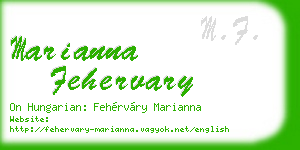 marianna fehervary business card