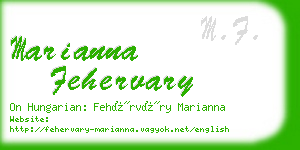 marianna fehervary business card